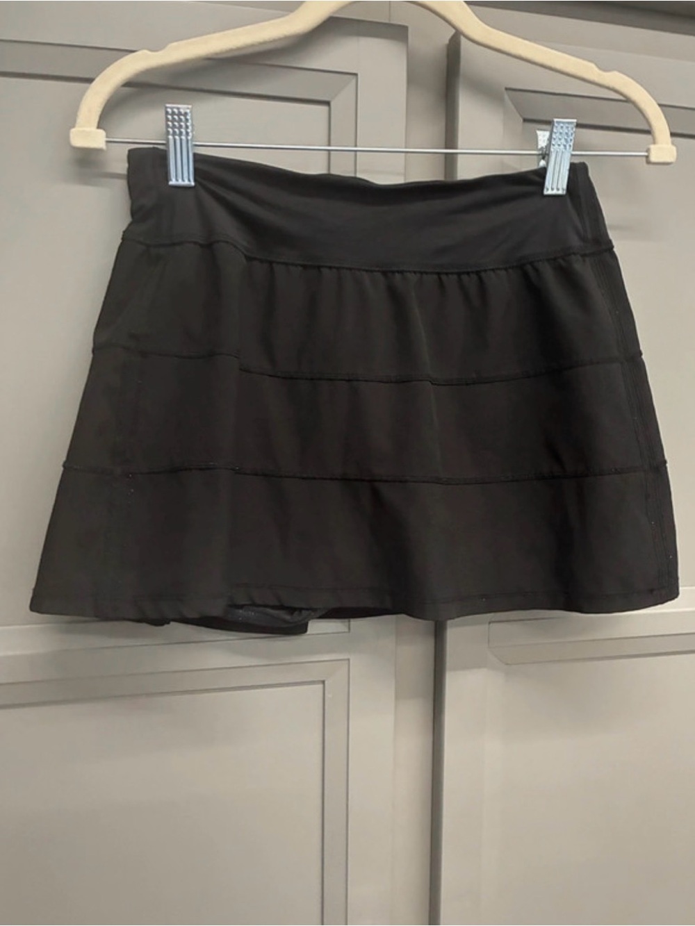 Black Circle Skater Skort with Built-In Liner